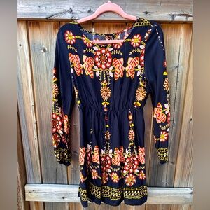 Floral bohemian style dress